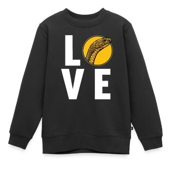 Cobras royaux Cobra royaux - Sweat Premium enfant bio - noir - Devant - AI Model Kid Female (0cm)