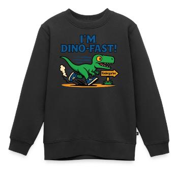 I'm Dino-Fast Kindergarten Graduation - Kids Premium Organic Sweatshirt - black - Front - AI Model Kid Female (0cm)