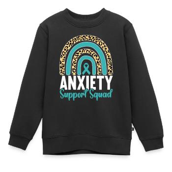 Trouble anxieux Trouble anxieux - Sweat Premium enfant bio - noir - Devant - AI Model Kid Female (0cm)