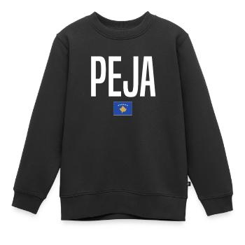 Peja, Kosovo - Sweat Premium enfant bio - noir - Devant - AI Model Kid Female (0cm)
