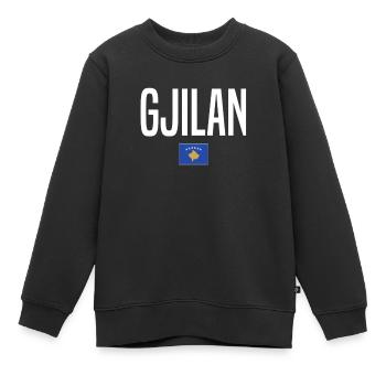 Gjilan, Kosovo - Sweat Premium enfant bio - noir - Devant - AI Model Kid Female (0cm)