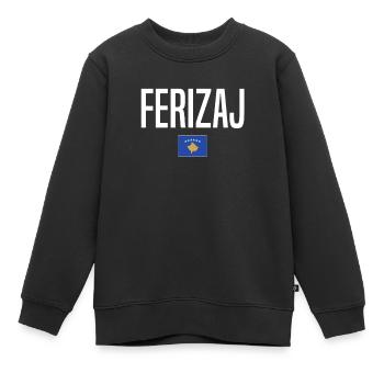 Ferizaj, Kosovo - Sweat Premium enfant bio - noir - Devant - AI Model Kid Female (0cm)