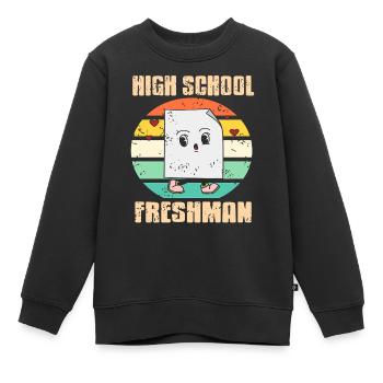 Retro High School Freshman Humor Vibe - Kinder Premium Organic Sweatshirt - Schwarz - Vorne - AI Model Kid Female (0cm)