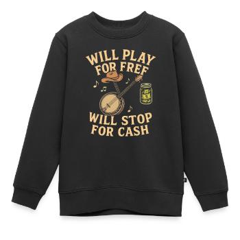 Will kostenlos spielen Will aufhören für Bargeld - Kinder Premium Organic Sweatshirt - Schwarz - Vorne - AI Model Kid Female (0cm)