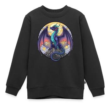 Purple Dragon - Kinder Premium Organic Sweatshirt - Schwarz - Vorne - AI Model Kid Female (0cm)