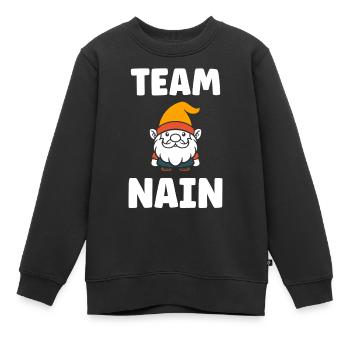 Nain - Sweat Premium enfant bio - noir - Devant - AI Model Kid Female (0cm)