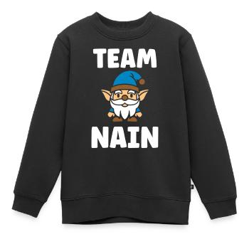 Nain - Sweat Premium enfant bio - noir - Devant - AI Model Kid Female (0cm)
