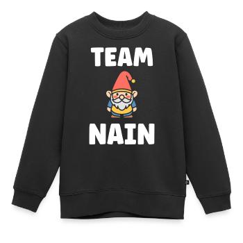 Nain - Sweat Premium enfant bio - noir - Devant - AI Model Kid Female (0cm)