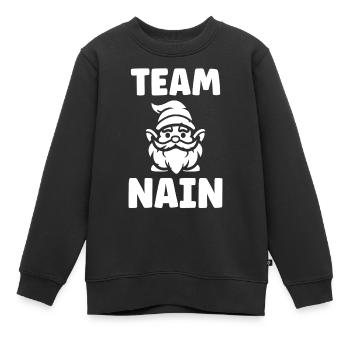 Nain - Sweat Premium enfant bio - noir - Devant - AI Model Kid Female (0cm)