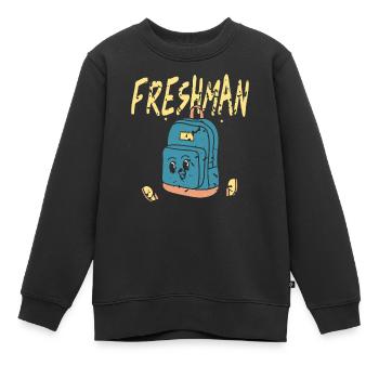 Freshman Cartoon Backpack Character Fun - Kinder Premium Organic Sweatshirt - Schwarz - Vorne - AI Model Kid Female (0cm)