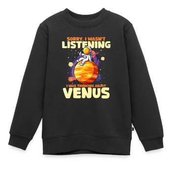 Venus - Kinder Premium Organic Sweatshirt - Schwarz - Vorne - AI Model Kid Female (0cm)