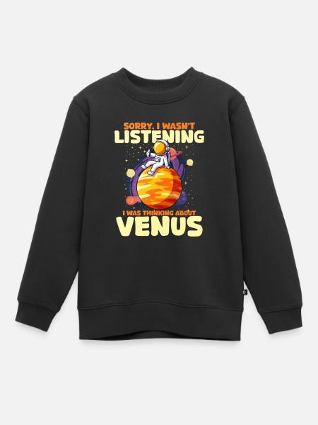 Venus - Kinder Premium Organic Sweatshirt - Schwarz