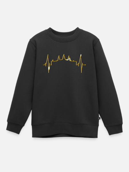 Cambodia Skyline Heartbeat Siem Raep Angkor Wat - Sweat Premium enfant bio - noir