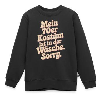 70er Jahre Kostüm Ist In Der Wäsche 70s Party 70er - Kinder Premium Organic Sweatshirt - Schwarz - Vorne - AI Model Kid Female (0cm)