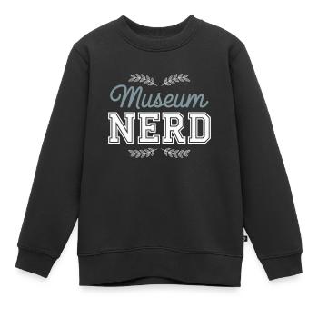Musée - Sweat Premium enfant bio - noir - Devant - AI Model Kid Female (0cm)