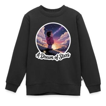 EIN TRAUM AUS STERNEN - Kinder Premium Organic Sweatshirt - Schwarz - Vorne - AI Model Kid Female (0cm)