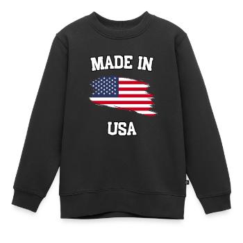 Fabriqué aux États-Unis - Sweat Premium enfant bio - noir - Devant - AI Model Kid Female (0cm)