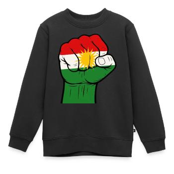 faust kurdistan - Kinder Premium Organic Sweatshirt - Schwarz - Vorne - AI Model Kid Female (0cm)