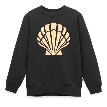 Muschel - Kinder Premium Organic Sweatshirt - Schwarz - Vorne - AI Model Kid Female (0cm)
