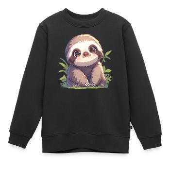 Faultiere Faultier - Kinder Premium Organic Sweatshirt - Schwarz - Vorne - AI Model Kid Female (0cm)