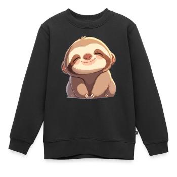Faultiere Faultier - Kinder Premium Organic Sweatshirt - Schwarz - Vorne - AI Model Kid Female (0cm)