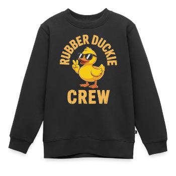 Coole Quietscheenten Crew - Kinder Premium Organic Sweatshirt - Schwarz - Vorne - AI Model Kid Female (0cm)