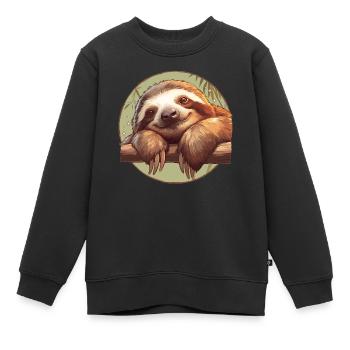 Faultiere Faultier - Kinder Premium Organic Sweatshirt - Schwarz - Vorne - AI Model Kid Female (0cm)