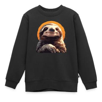 Faultiere Faultier - Kinder Premium Organic Sweatshirt - Schwarz - Vorne - AI Model Kid Female (0cm)