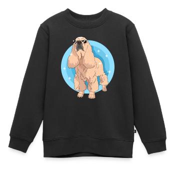 Cocker américain épagneul chien cadeaux - Sweat Premium enfant bio - noir - Devant - AI Model Kid Female (0cm)