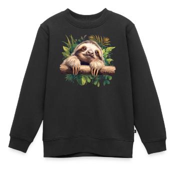 Faultiere Faultier - Kinder Premium Organic Sweatshirt - Schwarz - Vorne - AI Model Kid Female (0cm)