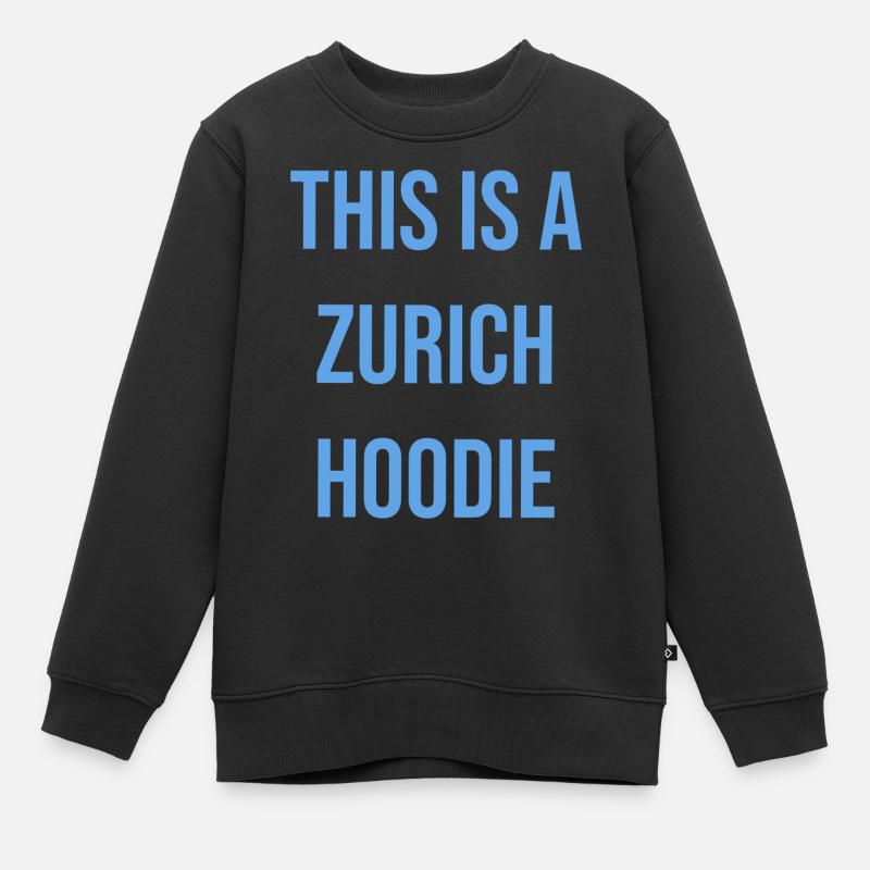 Zurich Pullover Sweat à capuche - Sweat Premium enfant bio - noir