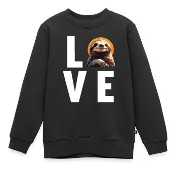 Faultiere Faultier - Kinder Premium Organic Sweatshirt - Schwarz - Vorne - AI Model Kid Female (0cm)