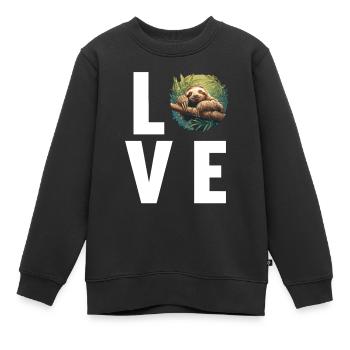 Faultiere Faultier - Kinder Premium Organic Sweatshirt - Schwarz - Vorne - AI Model Kid Female (0cm)