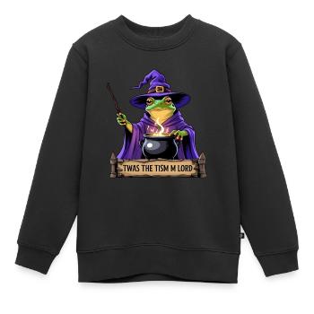 Lustiger Frosch Zauberer Twas Der Tism M Lord Autismus ASD - Kinder Premium Organic Sweatshirt - Schwarz - Vorne - AI Model Kid Female (0cm)