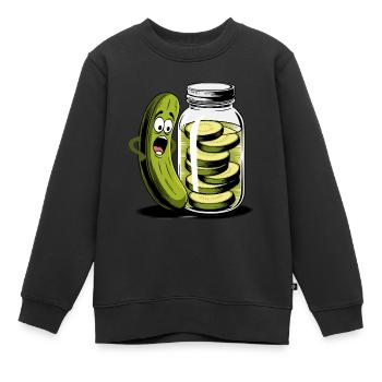 Concombre Concombre Pot - Sweat Premium enfant bio - noir - Devant - AI Model Kid Female (0cm)