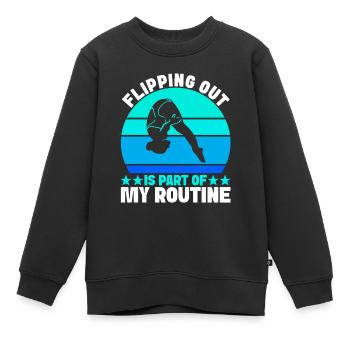 Kunstspringen Turmspringer Sprungbrett - Kinder Premium Organic Sweatshirt - Schwarz - Vorne - AI Model Kid Female (0cm)