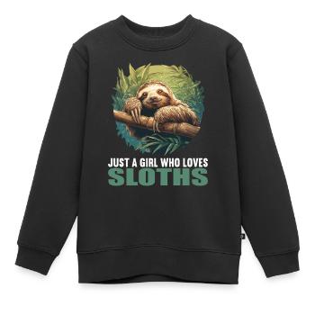 Faultiere Faultier - Kinder Premium Organic Sweatshirt - Schwarz - Vorne - AI Model Kid Female (0cm)
