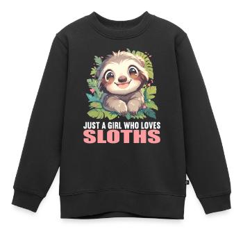 Faultiere Faultier - Kinder Premium Organic Sweatshirt - Schwarz - Vorne - AI Model Kid Female (0cm)