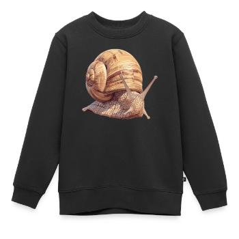 Schnecken Schnecke - Kinder Premium Organic Sweatshirt - Schwarz - Vorne - AI Model Kid Female (0cm)