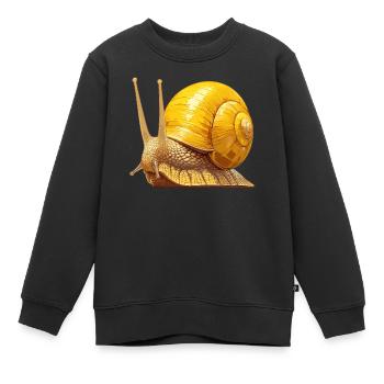Schnecken Schnecke - Kinder Premium Organic Sweatshirt - Schwarz - Vorne - AI Model Kid Female (0cm)