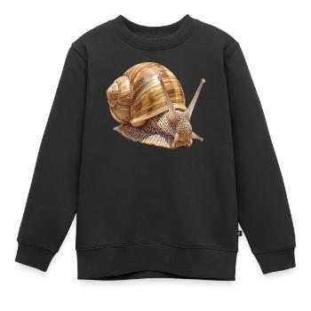 Schnecken Schnecke - Kinder Premium Organic Sweatshirt - Schwarz - Vorne - AI Model Kid Female (0cm)