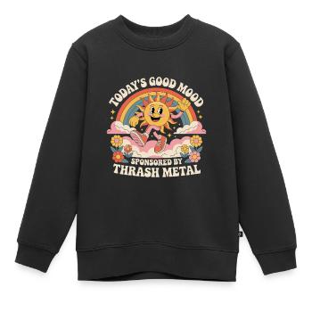 Die heutige Gute Laune Gesponsert von Thrash Metal - Kinder Premium Organic Sweatshirt - Schwarz - Vorne - AI Model Kid Female (0cm)