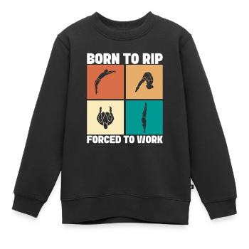 Kunstspringen Turmspringer Sprungbrett - Kinder Premium Organic Sweatshirt - Schwarz - Vorne - AI Model Kid Female (0cm)