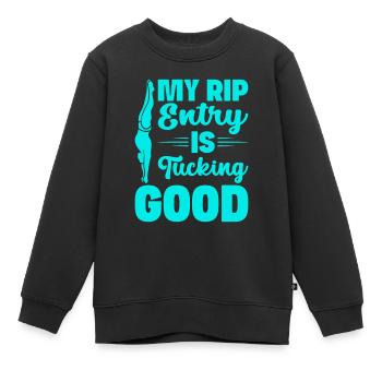 Kunstspringen Turmspringer Sprungbrett - Kinder Premium Organic Sweatshirt - Schwarz - Vorne - AI Model Kid Female (0cm)