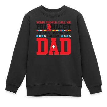 Pharmacy Tech Technician - Kids Premium Organic Sweatshirt - black - Front - AI Model Kid Female (0cm)