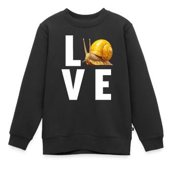 Schnecken Schnecke - Kinder Premium Organic Sweatshirt - Schwarz - Vorne - AI Model Kid Female (0cm)