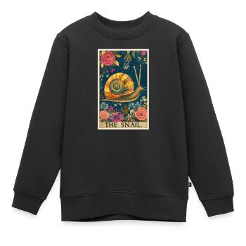 Schnecken Schnecke - Kinder Premium Organic Sweatshirt - Schwarz - Vorne - AI Model Kid Female (0cm)