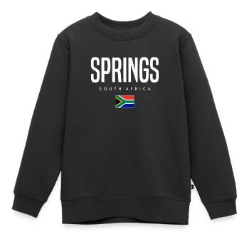 Springs Südafrika - Kinder Premium Organic Sweatshirt - Schwarz - Vorne - AI Model Kid Female (0cm)