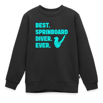 Kunstspringen Turmspringer Sprungbrett - Kinder Premium Organic Sweatshirt - Schwarz - Vorne - AI Model Kid Female (0cm)