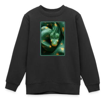 Schlangen Schlange - Kinder Premium Organic Sweatshirt - Schwarz - Vorne - AI Model Kid Female (0cm)